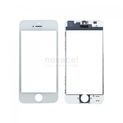 Front Screen Glass + Frame+ OCA  for iPhone 5G - White（Super High Quality）