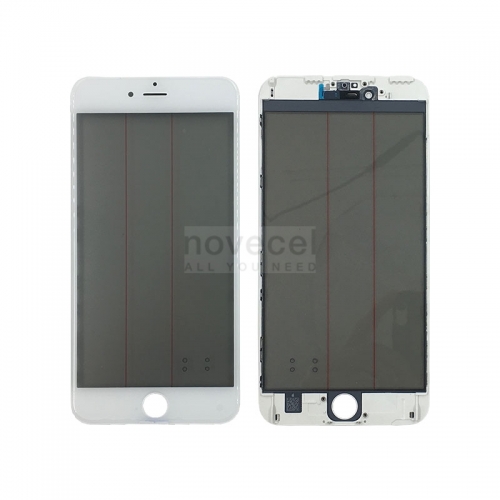 A+ Quality Front Glass+ Frame+OCA+Polarizer+Earmesh+Camera&Sensor Holder for iPhone 6s Plus - White