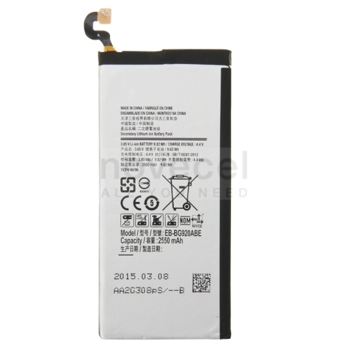 3.85V / 2550mAh Replaceable & Rechargeable Li-ion Barttery for Samsung Galaxy S6 / G920