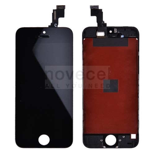 LCD with Touch Screen Digitizer and Frame for iPhone 5C(Refurbished ORI Quality) - Black