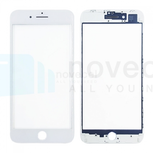 A+ Quality Front Glass with Frame for iPhone 8 Plus- White