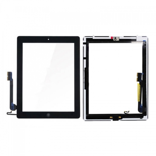 A Touch Screen Digitizer with Home Button for iPad 4- Black