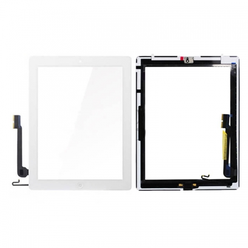 A+ Touch Screen Digitizer with Home Button for iPad 4 (ORI Quality)- White