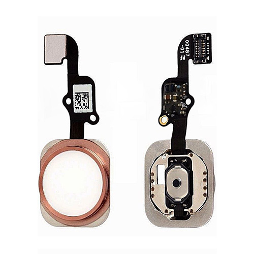 Home Button with Flex Cable Ribbon, Home Button Connector for iPhone 6S/ 6S Plus - Rose  Gold