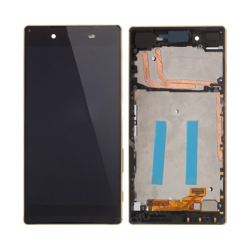 LCD Screen and Digitizer Assembly with Front Housing for Sony Xperia Z5 (OEM material assembly) - Gold