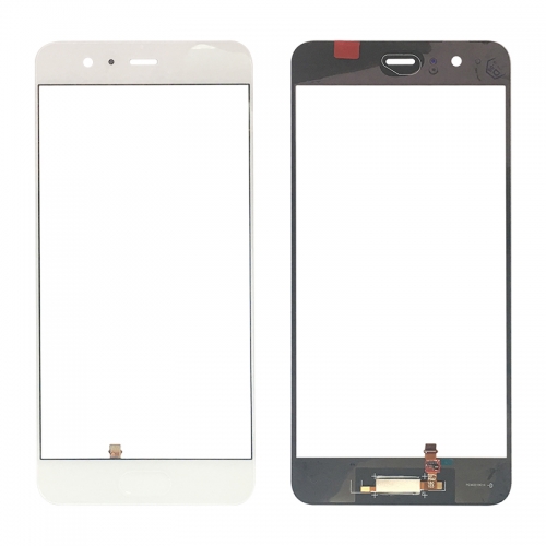 For Huawei P10 Plus Front Screen Glass With Home Button- White