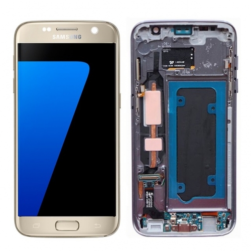 LCD Screen Display with Bezel Frame & Charging Port for Samsung Galaxy S7/G930F