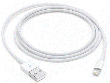 1M USB Cable for iPhone - White