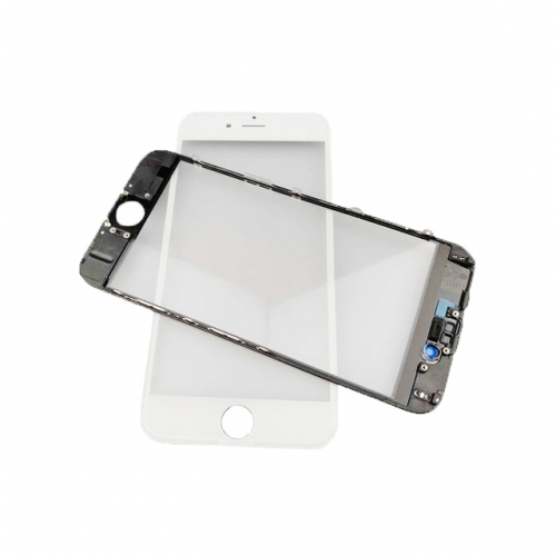A+ Quality Front Glass+Frame+OCA+Earmesh+Camera&Sensor Holder for iPhone 8 Plus - Black
