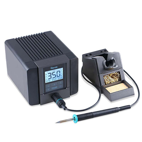 QUICK TS1200A Lead Free Quick Soldering Iron Station LED Display with One Soldering Tip for Phone Motherboard Repair