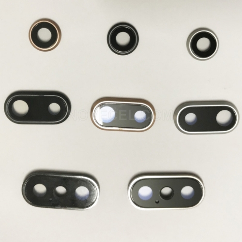 10pcs Rear Camera lens Frame+Lens for iPhone Xs/ Xs Max - Black