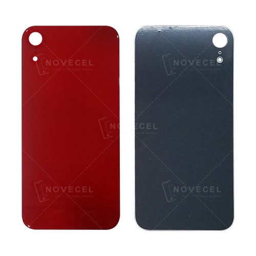Back Cover Glass without Lens Frame and Lens for XR(6.1 inches) - Red/Big Hole