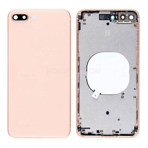 Full Housing with Card Tray and Volume Button for iPhone 8 Plus_Rose Gold