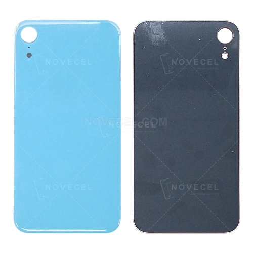 Back Cover Glass without Lens Frame and Lens for XR (6.1 inches) - Blue / Normal Hole