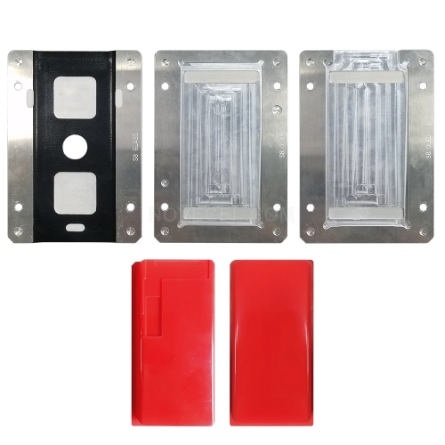 For S8 G950 NOVECEL LCD Display Screen Laminating Mould / Mold with Alignment Function (4 Pcs) - Red Pads