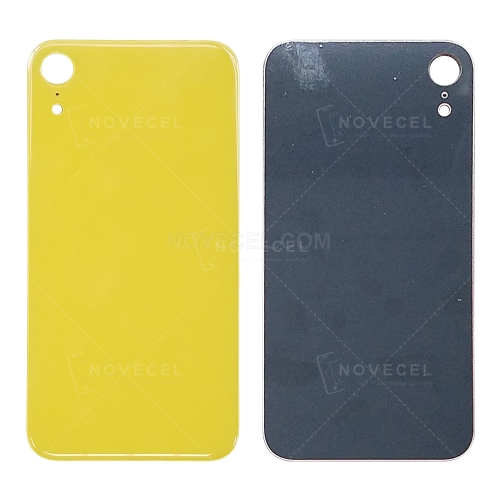 Back Cover Glass without Lens Frame and Lens for XR (6.1 inches) - Yellow / Normal Hole