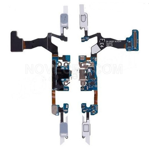 Charging Port Flex Cable Assembly + Home Button + Microphone  for Samsung Galaxy S7 edge G935F/G935 (A/V/P/T)