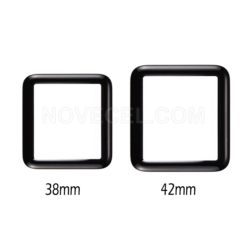 Front Screen Glass Only for Apple Watch Series S2 S3 38mm-Black