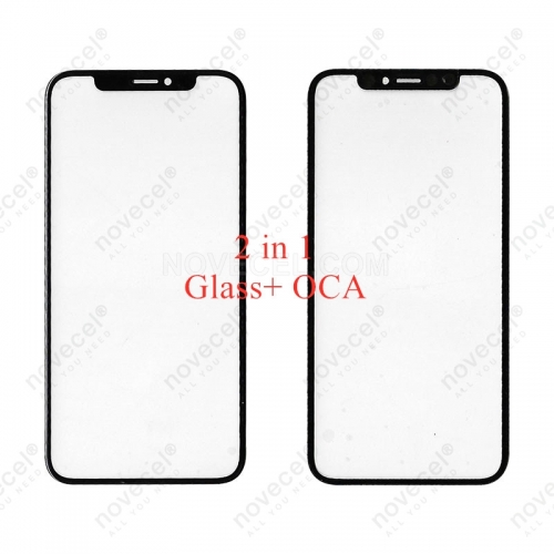 A+ Front Screen Glass Lens + OCA Replacement for iPhone X/XS_Black