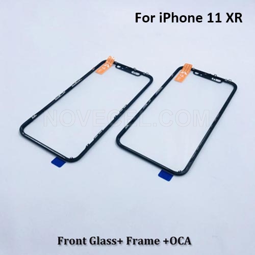 3 in 1 Front Screen Glass Lens + LCD Digitizer Frame + OCA Film for iPhone 11_Black