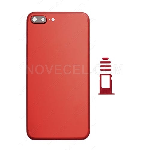 Full Housing with Card Tray and Volume Button for iPhone 7 Plus_Red