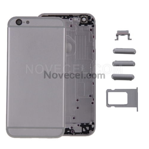 Full Housing with Card Tray and Volume Button for iPhone 6 Plus__Gray