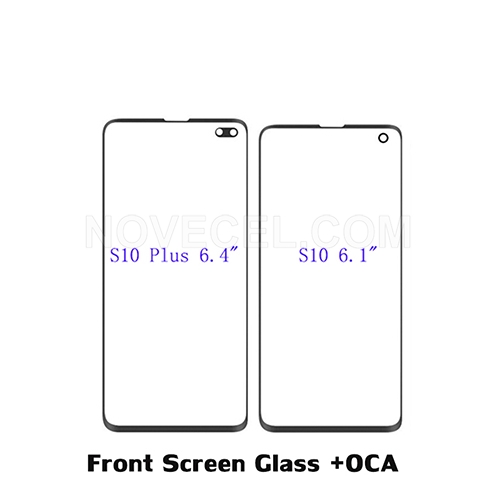 A+ Front Screen Glass+OCA for Samsung Galaxy S10_Black