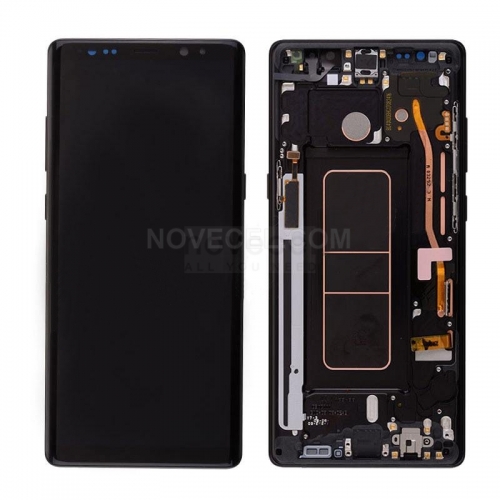LCD Screen Display with Digitizer Touch Panel and Frame for Note8 (Black Frame)