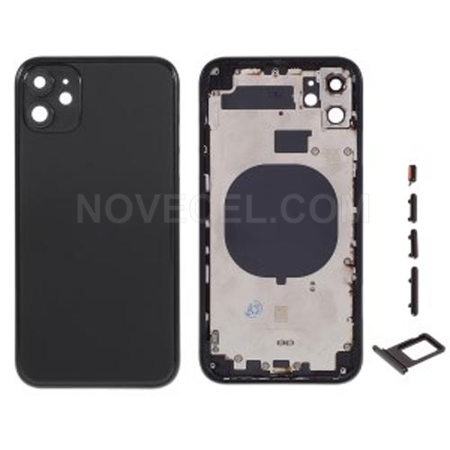 Battery Housing Cover + Side Buttons for iPhone 11_Black