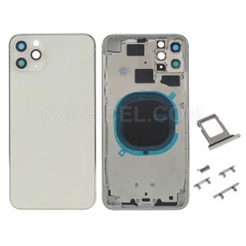 Battery Housing Cover + Side Buttons for 11 Pro Max_Silver