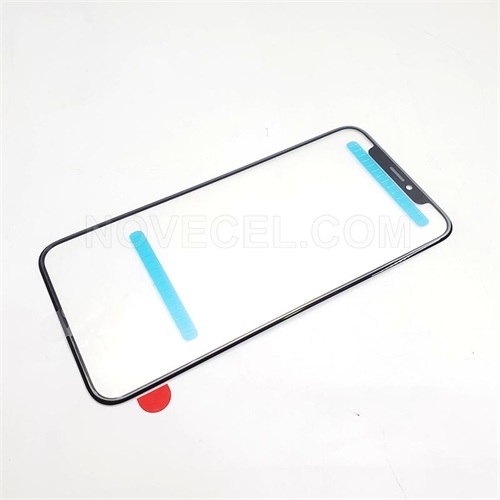 Front Outer Glass Lens With Frame and Ear Mesh For iPhone XR