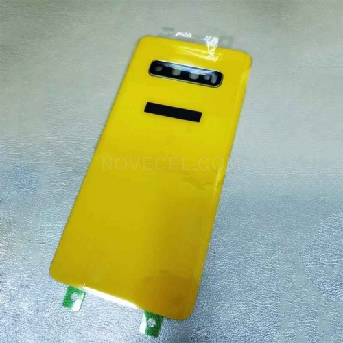 Back Cover with Camera Cover for Galaxy S10+_Canary Yellow