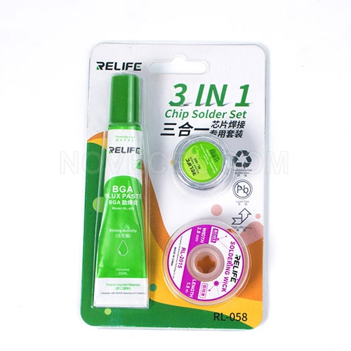 RELIFE RL-058_3 in 1 Soldering Consumable Set