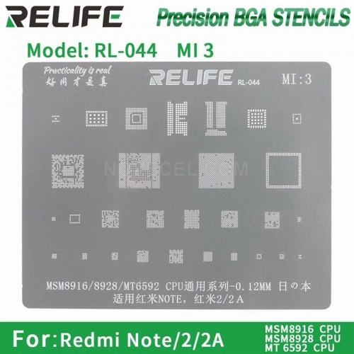 RELIFE RL-044 CPUPrecision BGA Reballing Stencils_MI3 Xiaomi CPU (MSM8916/8928/MT6592)