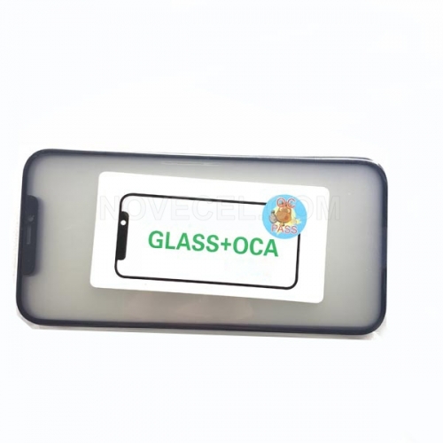OCA Laminated Front Outer Glass Lens With Ear Mesh For iPhone XS Max