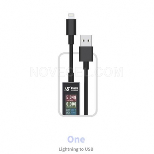 Cellphone Fast Charging Cable with Display for Android/iOS Devices