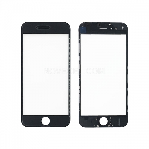 A+ Quality Front Glass+Frame+Ear mesh+Camera hold+Sensor Ring for iPhone 6 Plus - Black