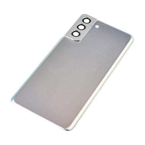 Back Cover with Camera Glass Lens for Samsung Galaxy S21+ G996_Silver