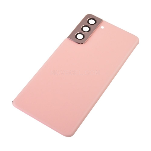 Back Cover with Camera Glass Lens for Samsung Galaxy S21 G991_Pink