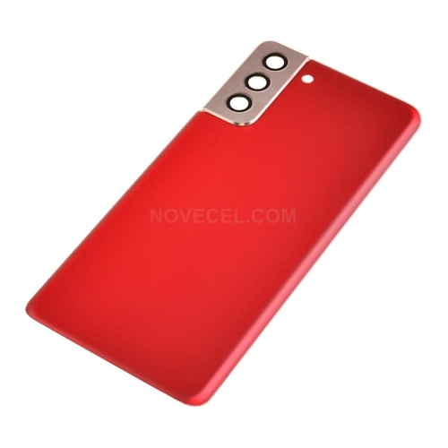 Back Cover with Camera Glass Lens for Samsung Galaxy S21+ G996_Red