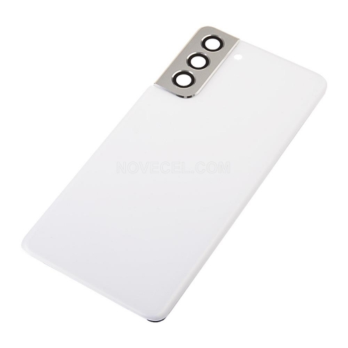 Back Cover with Camera Glass Lens for Samsung Galaxy S21 G991_White