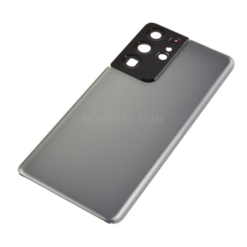 Back Cover with Camera Glass Lens for Samsung Galaxy S21 Ultra/G996_Titanium