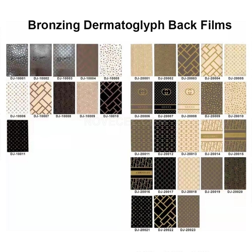 50 PCS/Lot Mixed Pattern Gold Leather Protection Film_BM-TJPW-MIX