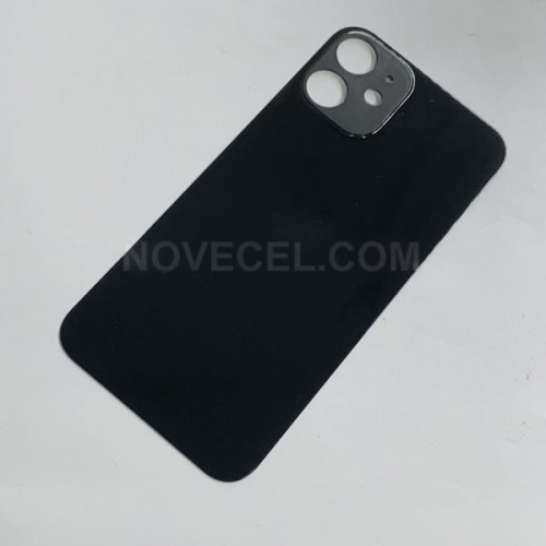 Big Hole Rear Glass Replacement Parts for iPhone 12 mini_Black