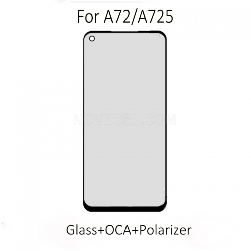 OCA  Laminated  Front Glass+Polarizer Film for Samsung Galaxy  A72/A725_Black