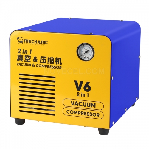 Mechanic V6 Vacuum Pump & Air Compressor 2in1 for Mobile Phone Screens Refurbishing