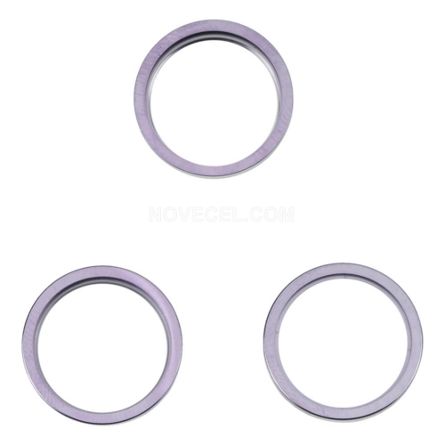 3 PCS/Set Rear Camera Outer Ring for iPhone 14 Pro/Max_Purple