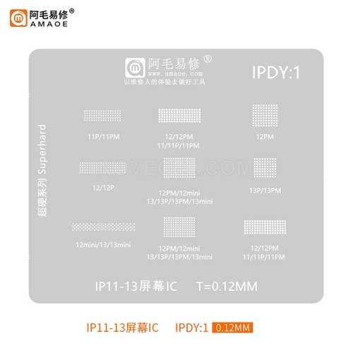 AMAOE Stencils IPDY1 for IP11-13 Display IC repairing