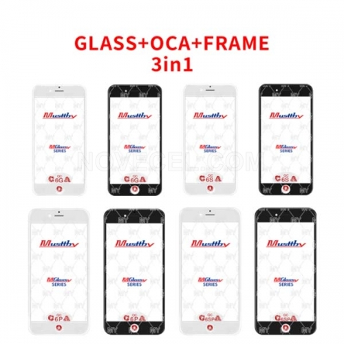 MY Series Front Glass+OCA+Frame for iPhone 6S-Black