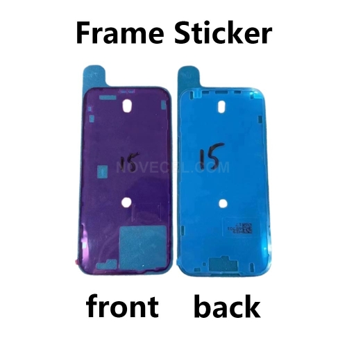 10 PCS/Lot Frame Sticker for iPhone 15_Front&Back